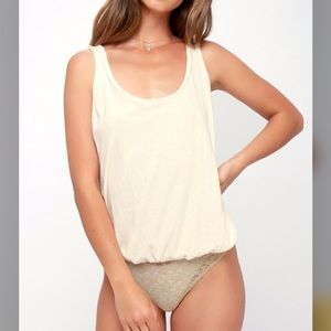 Nwot  free people relaxed Sidney bodysuit